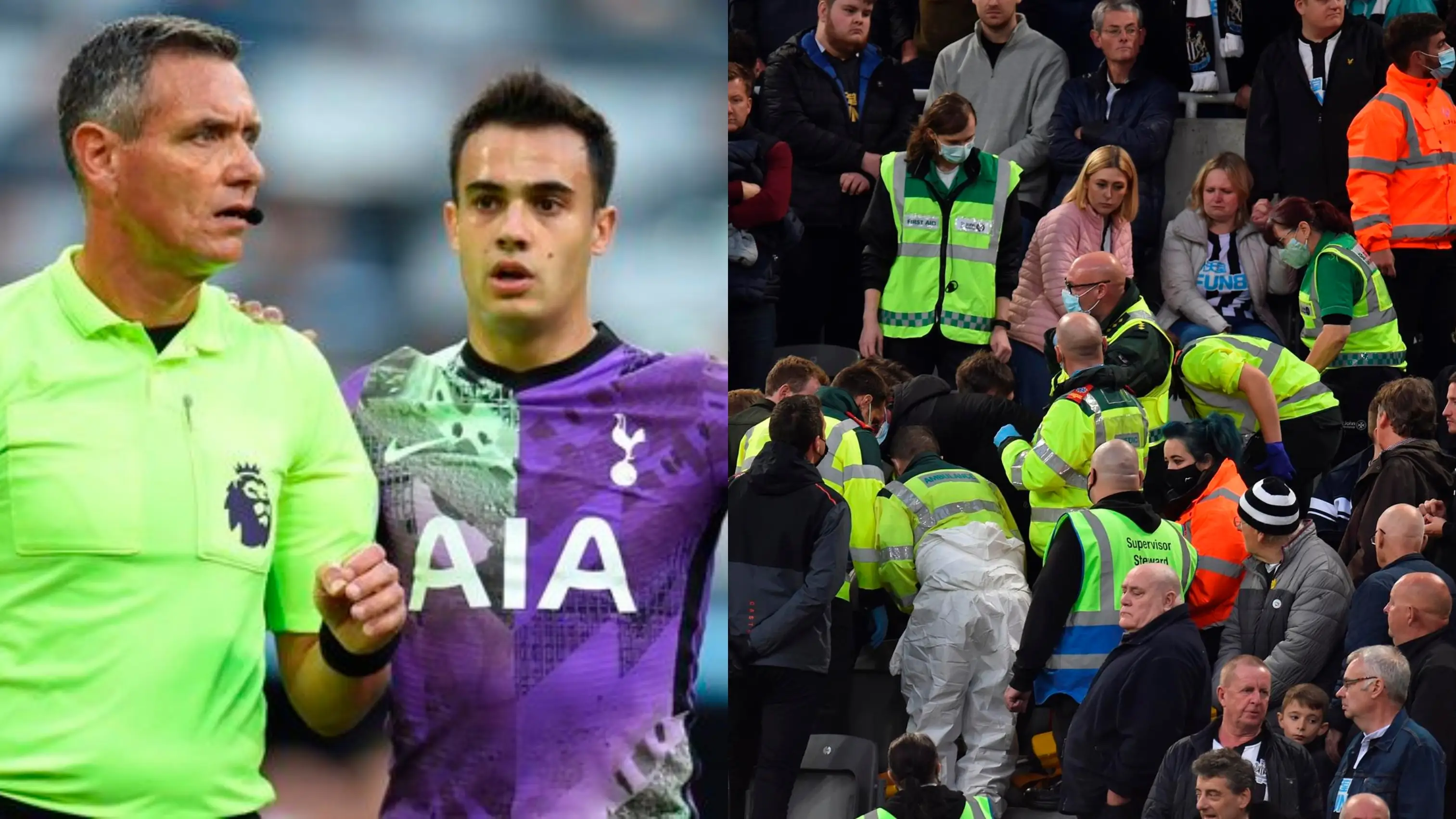 El gesto de Reguilón que ayudó a salvar a un aficionado en el Newcastle-Tottenham El gesto de Reguilón que ayudó a salvar a un aficionado en el Newcastle-Tottenham