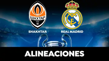 Alineación del Real Madrid hoy ante el Shakhtar Donetsk en el partido de la Champions League Alineación del Real Madrid hoy ante el Shakhtar Donetsk en el partido de la Champions League