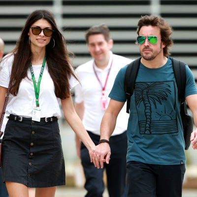 Linda Morselli y Fernando Alonso