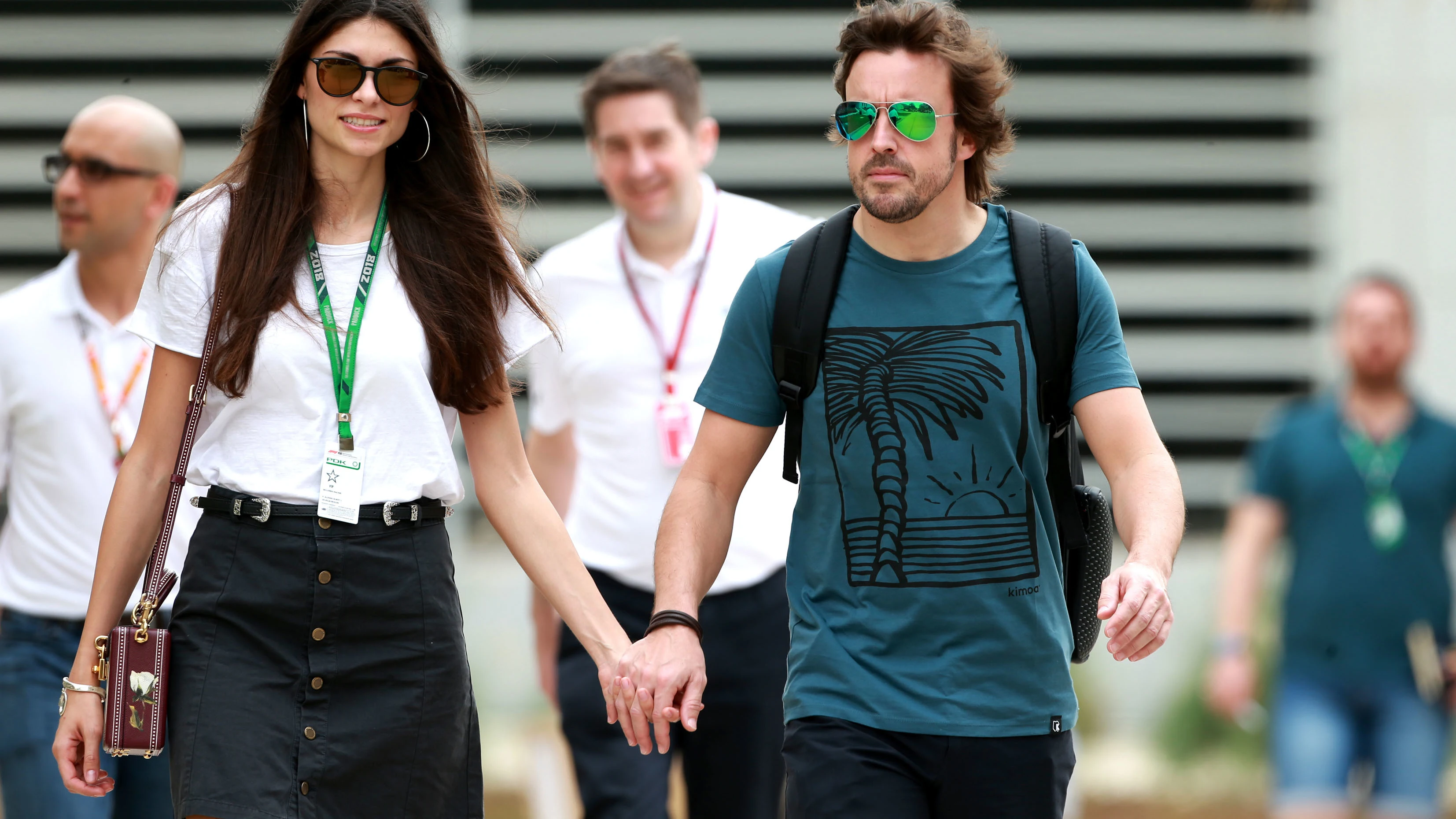 Linda Morselli y Fernando Alonso