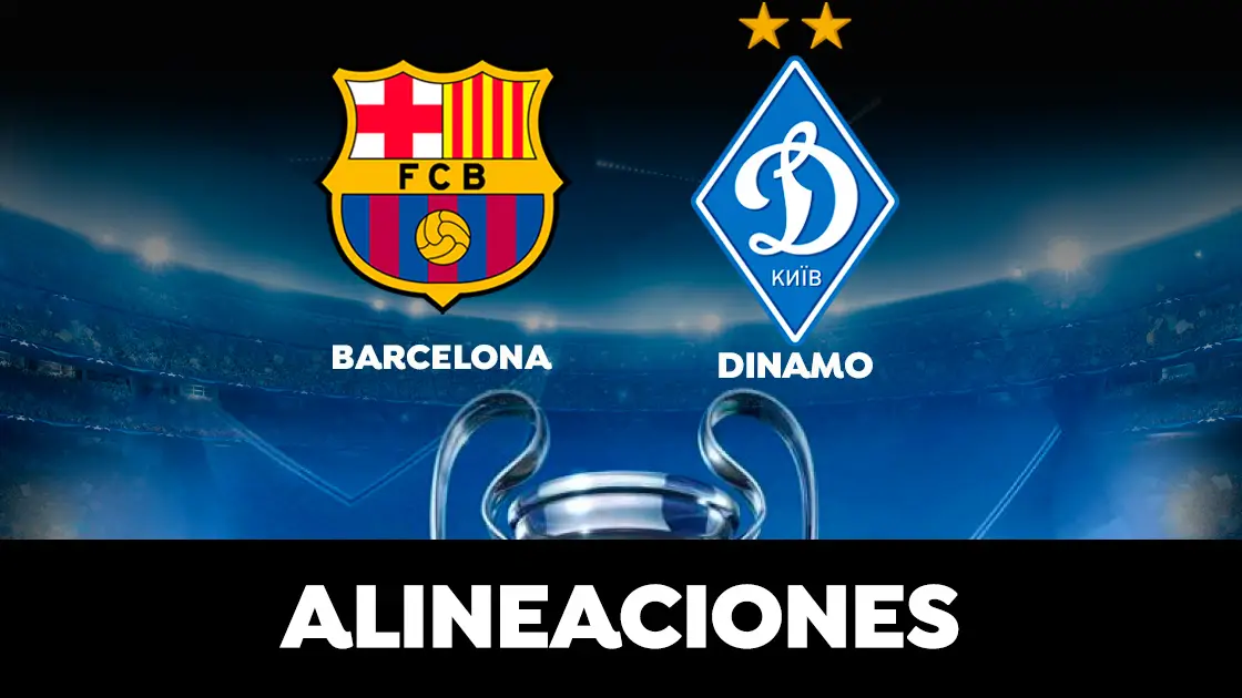 Alineaci&oacute;n del Barcelona hoy ante el Dinamo de Kiev en el partido de la Champions League