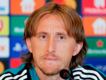 Luka Modric durante la rueda de prensa Luka Modric durante la rueda de prensa