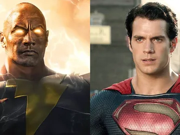 Dwayne Johnson cómo Black Adam y Henry Cavill como Superman Dwayne Johnson cómo Black Adam y Henry Cavill como Superman