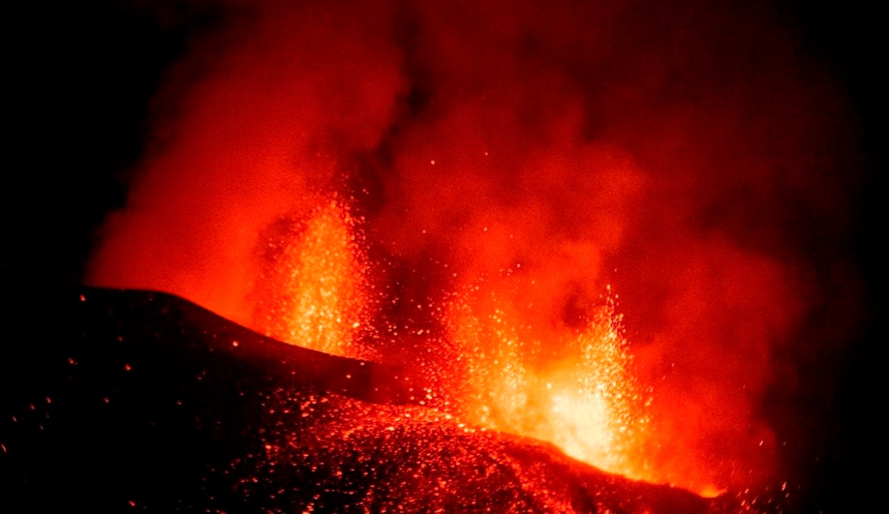 Volcán Cumbre Vieja en La Palma