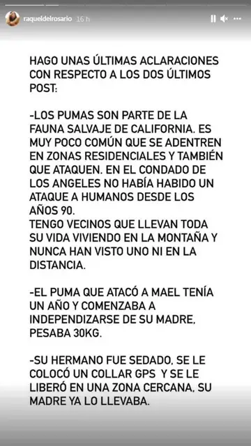 Raquel del Rosario aclara las dudas de sus seguidores Raquel del Rosario aclara las dudas de sus seguidores