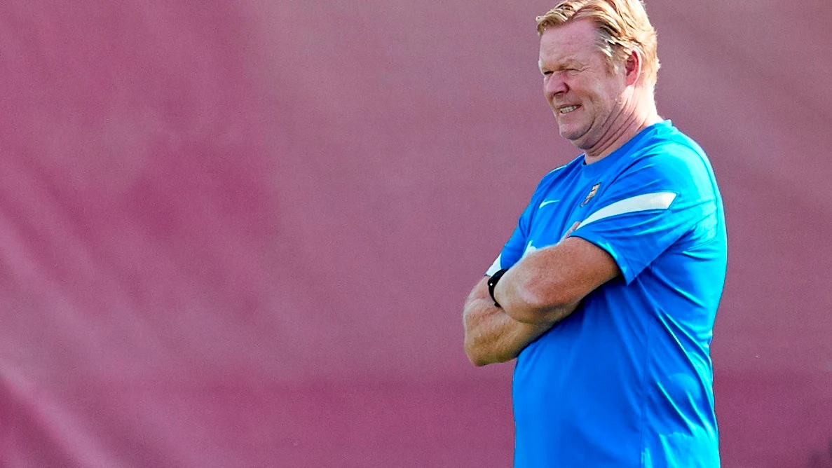 El entrenador del FC Barcelona, Ronald Koeman