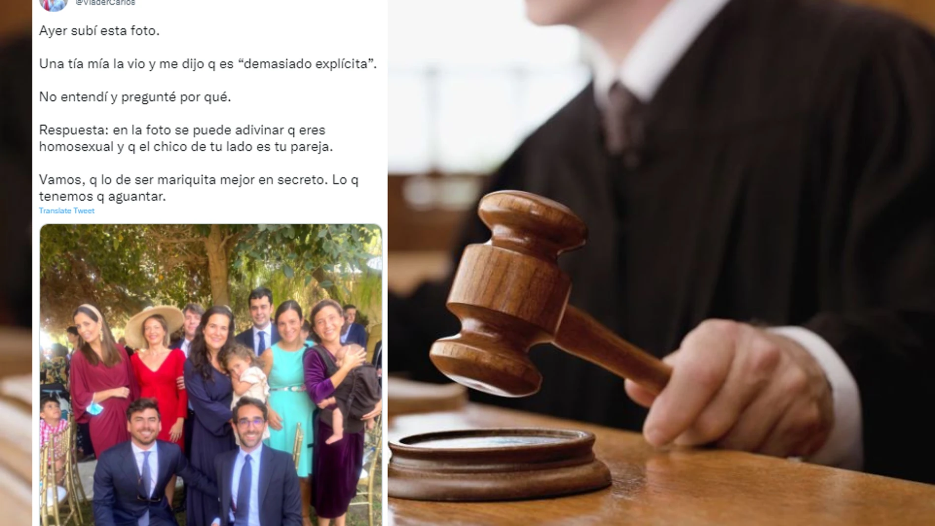 Un juez dicta sentencia sobre un comentario homófobo y triunfa en Twitter