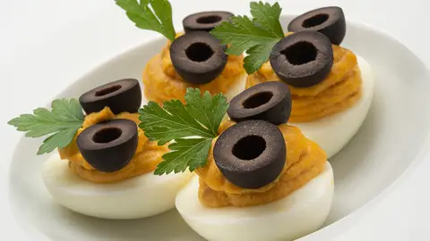Receta "sencilla, completa y socorrida" de Karlos Arguiñano: huevos rellenos de atún con olivas negras Receta "sencilla, completa y socorrida" de Karlos Arguiñano: huevos rellenos de atún con olivas negras