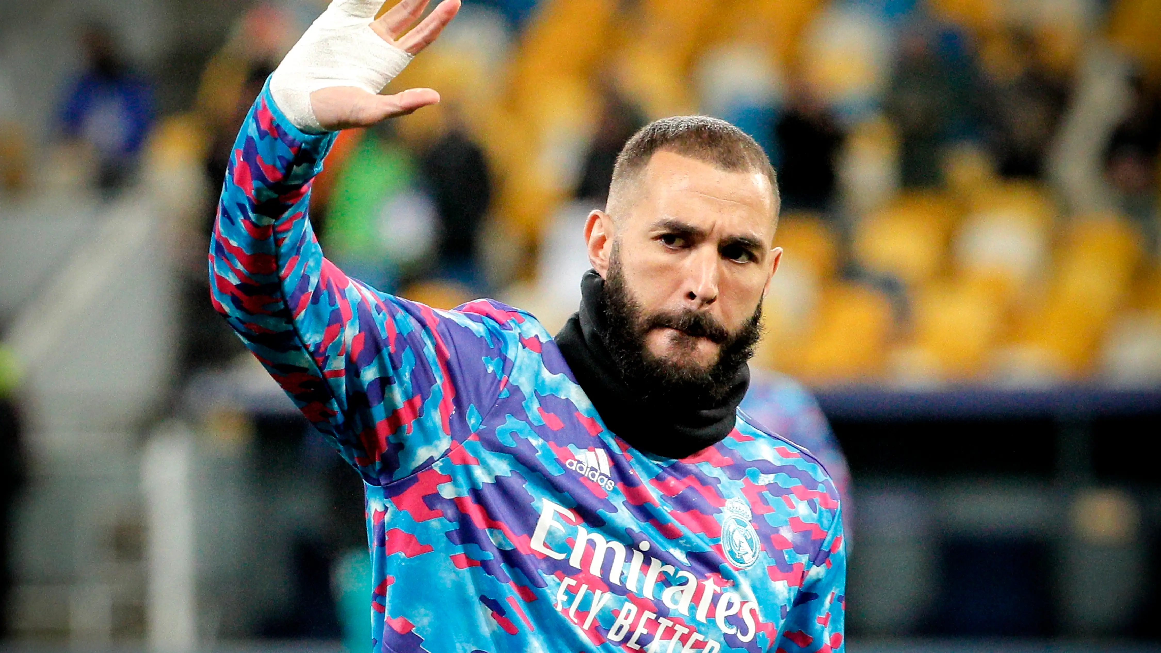 Karim Benzema, antes de un partido con el Real Madrid Karim Benzema, antes de un partido con el Real Madrid
