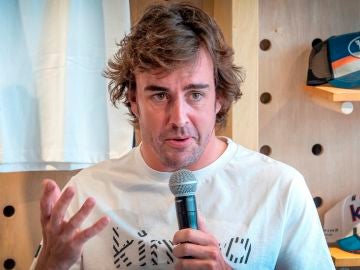 Fernando Alonso, en un acto en Miami