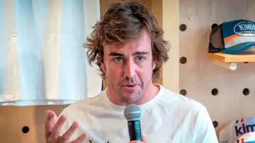 Fernando Alonso, en un acto en Miami Fernando Alonso, en un acto en Miami