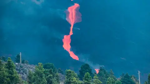 El volcán de La Palma entra en La Laguna El volcán de La Palma entra en La Laguna