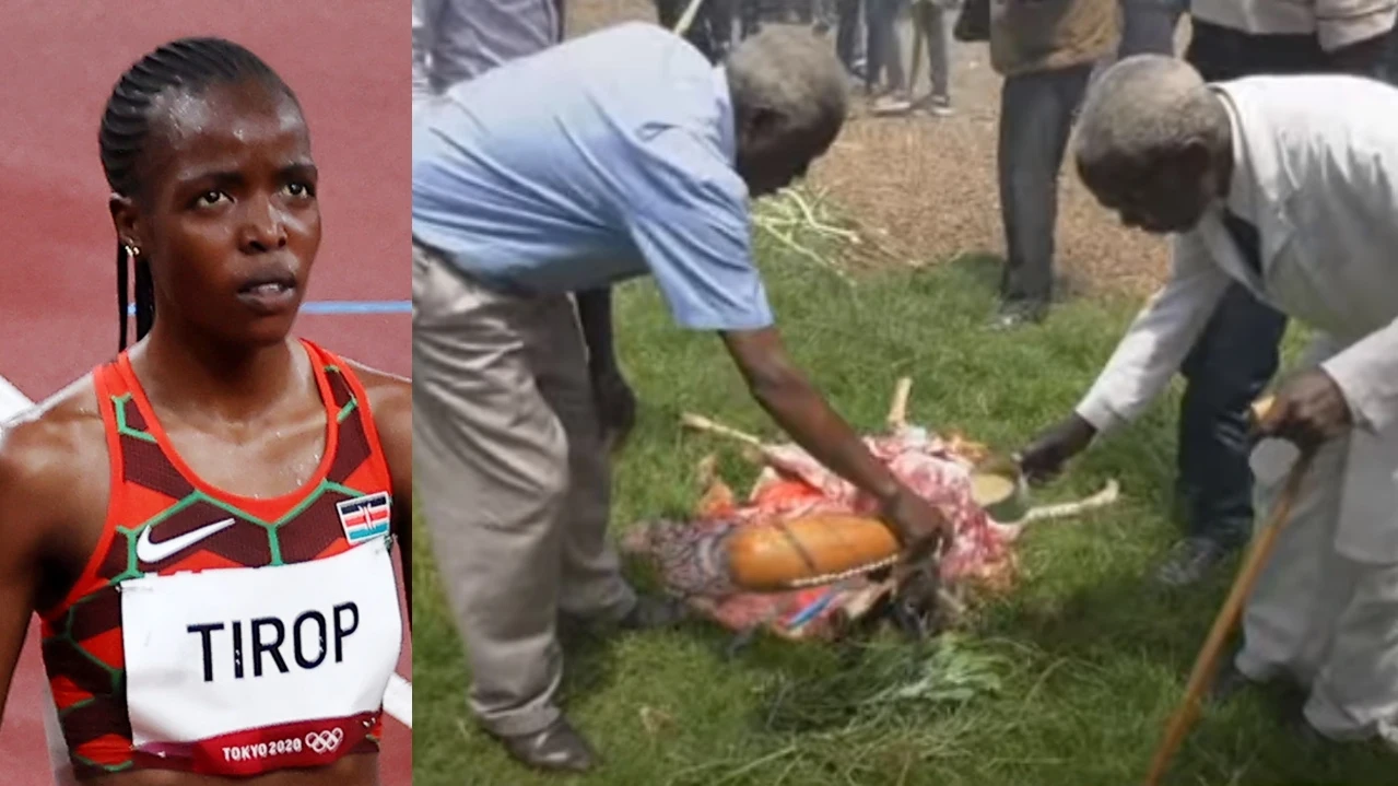 La ceremonia de limpieza en la casa donde fue asesinada la atleta Agnes Tirop