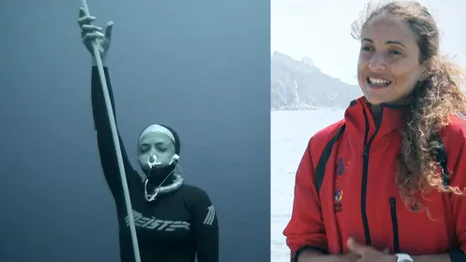Isabel S&aacute;nchez Ar&aacute;n, deportista ha batido el r&eacute;cord espa&ntilde;ol femenino y masculino de profundidad en una competici&oacute;n del Campeonato del Mundo de apnea outdoor 