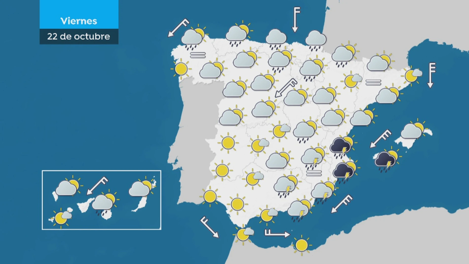 Bajan las temperaturas en la mayor parte de España y llegan las lluvias al norte de la península