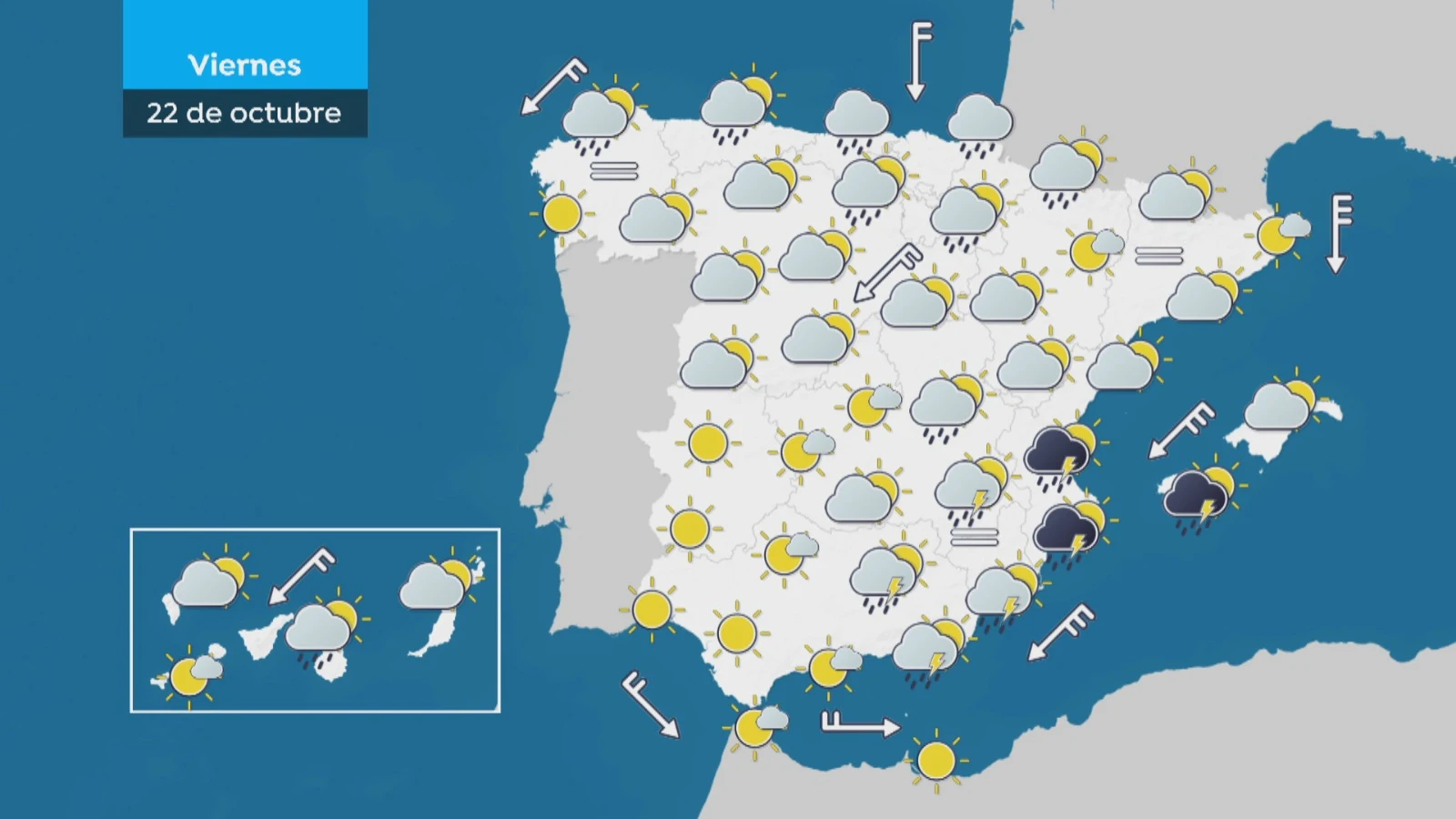 Bajan las temperaturas en la mayor parte de Espa&ntilde;a y llegan las lluvias al norte de la pen&iacute;nsula