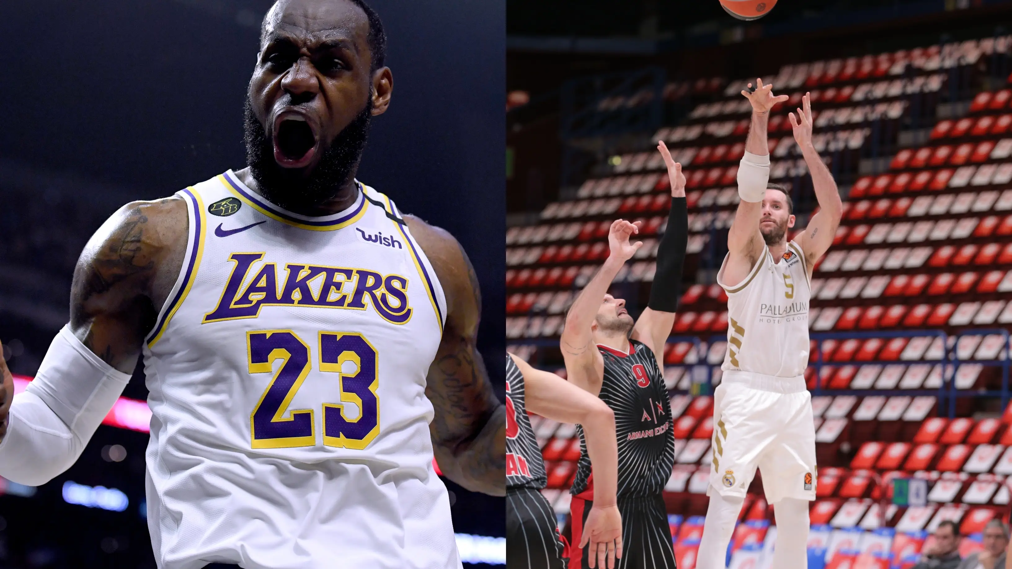LeBron James y Rudy Fernández LeBron James y Rudy Fernández