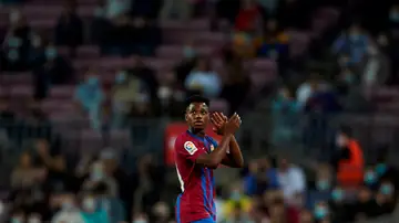 Ansu Fati, en el Camp Nou Ansu Fati, en el Camp Nou