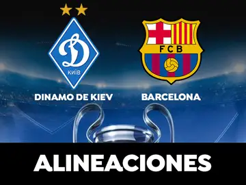 Alineación del Barcelona hoy contra el Dinamo de Kiev en el partido de la Champions League Alineación del Barcelona hoy contra el Dinamo de Kiev en el partido de la Champions League