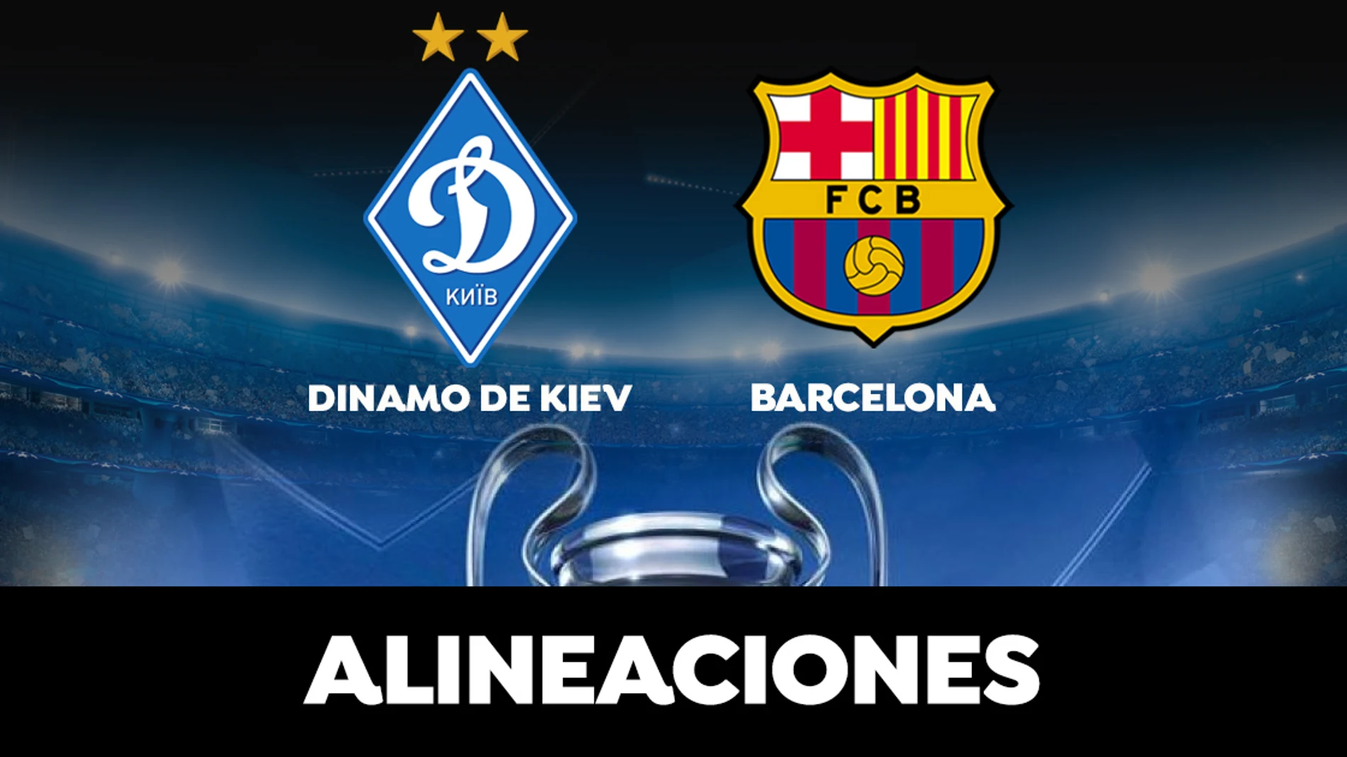 Alineación del Barcelona hoy contra el Dinamo de Kiev en el partido de la Champions League