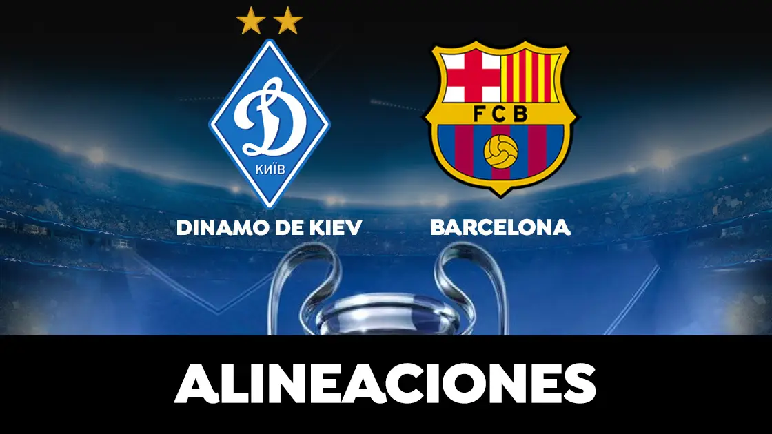 Alineación del Barcelona hoy contra el Dinamo de Kiev en el partido de la Champions League Alineación del Barcelona hoy contra el Dinamo de Kiev en el partido de la Champions League