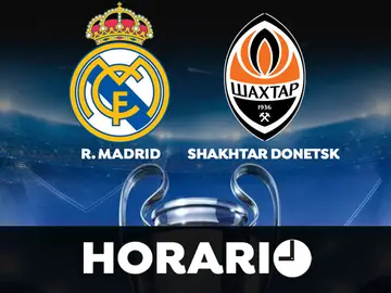 Real Madrid - Shakhtar Donetsk: Horario y donde ver el partido de la Champions League en directo Real Madrid - Shakhtar Donetsk: Horario y donde ver el partido de la Champions League en directo