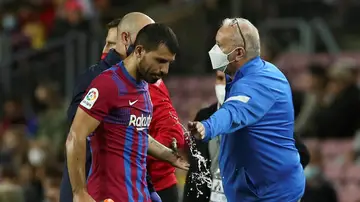 Agüero durante el partido Agüero durante el partido