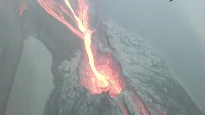 Se forma un lago de lava en La Palma
