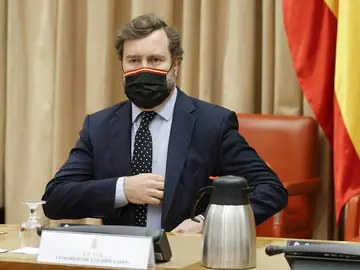 l portavoz parlamentario de Vox Iván Espinosa de los Monteros asiste a la comparecencia de los candidatos para la elección de cuatro magistrados del Tribunal Constitucional ante la Comisión Consultiva de Nombramientos del Congreso de los Diputados, este martes l portavoz parlamentario de Vox Iván Espinosa de los Monteros asiste a la comparecencia de los candidatos para la elección de cuatro magistrados del Tribunal Constitucional ante la Comisión Consultiva de Nombramientos del Congreso de los Diputados, este martes