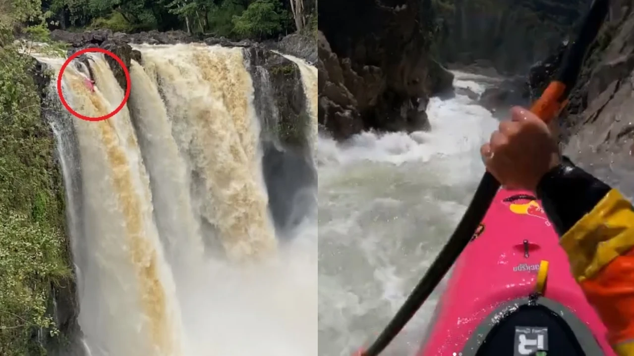 La última locura de Dean Jackson con su kayak en una catarata La última locura de Dean Jackson con su kayak en una catarata