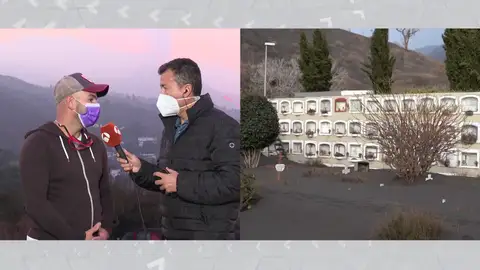 Un vecino de La Palma quiere exhumar el cuerpo de su hija ante el temor de que la lava del volcán sepulte el cementerio Un vecino de La Palma quiere exhumar el cuerpo de su hija ante el temor de que la lava del volcán sepulte el cementerio