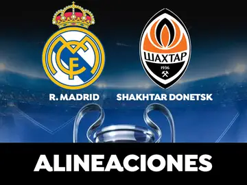 Alineación del Real Madrid en el partido de hoy ante el Shakhtar Donetsk en la Champions League Alineación del Real Madrid en el partido de hoy ante el Shakhtar Donetsk en la Champions League