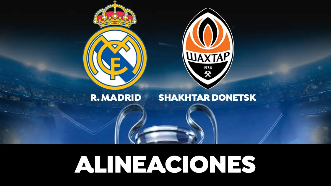 Alineación del Real Madrid en el partido de hoy ante el Shakhtar Donetsk en la Champions League Alineación del Real Madrid en el partido de hoy ante el Shakhtar Donetsk en la Champions League