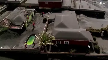 Ceniza sobre las casas de La Palma Ceniza sobre las casas de La Palma