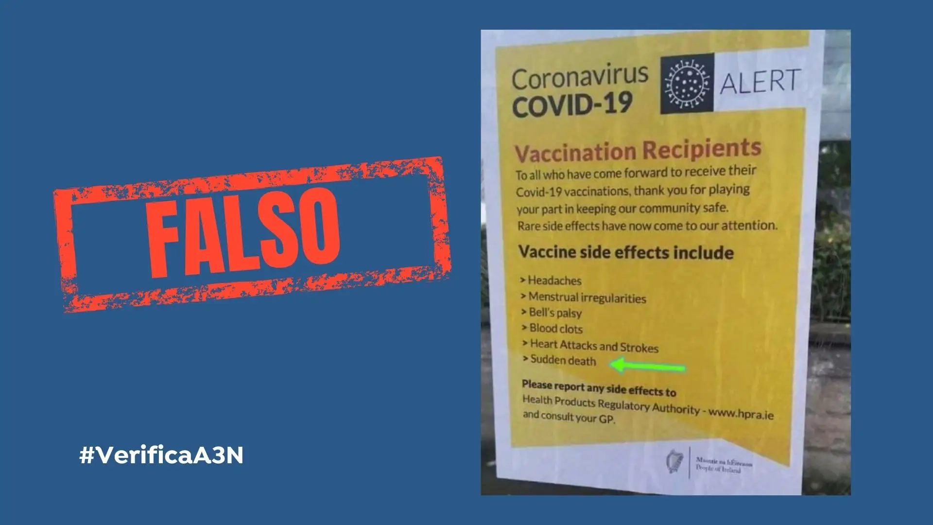  No, la muerte s&uacute;bita no es un efecto secundario de las vacunas contra el coronavirus