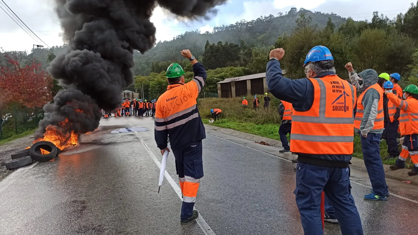 Protesta en la planta de Vestas Protesta en la planta de Vestas