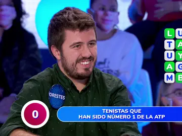 ¡La primera vez de Orestes! El concursante se corona con Moyá, Nadal y Borg en la ‘Sopa de Letras’ ¡La primera vez de Orestes! El concursante se corona con Moyá, Nadal y Borg en la ‘Sopa de Letras’