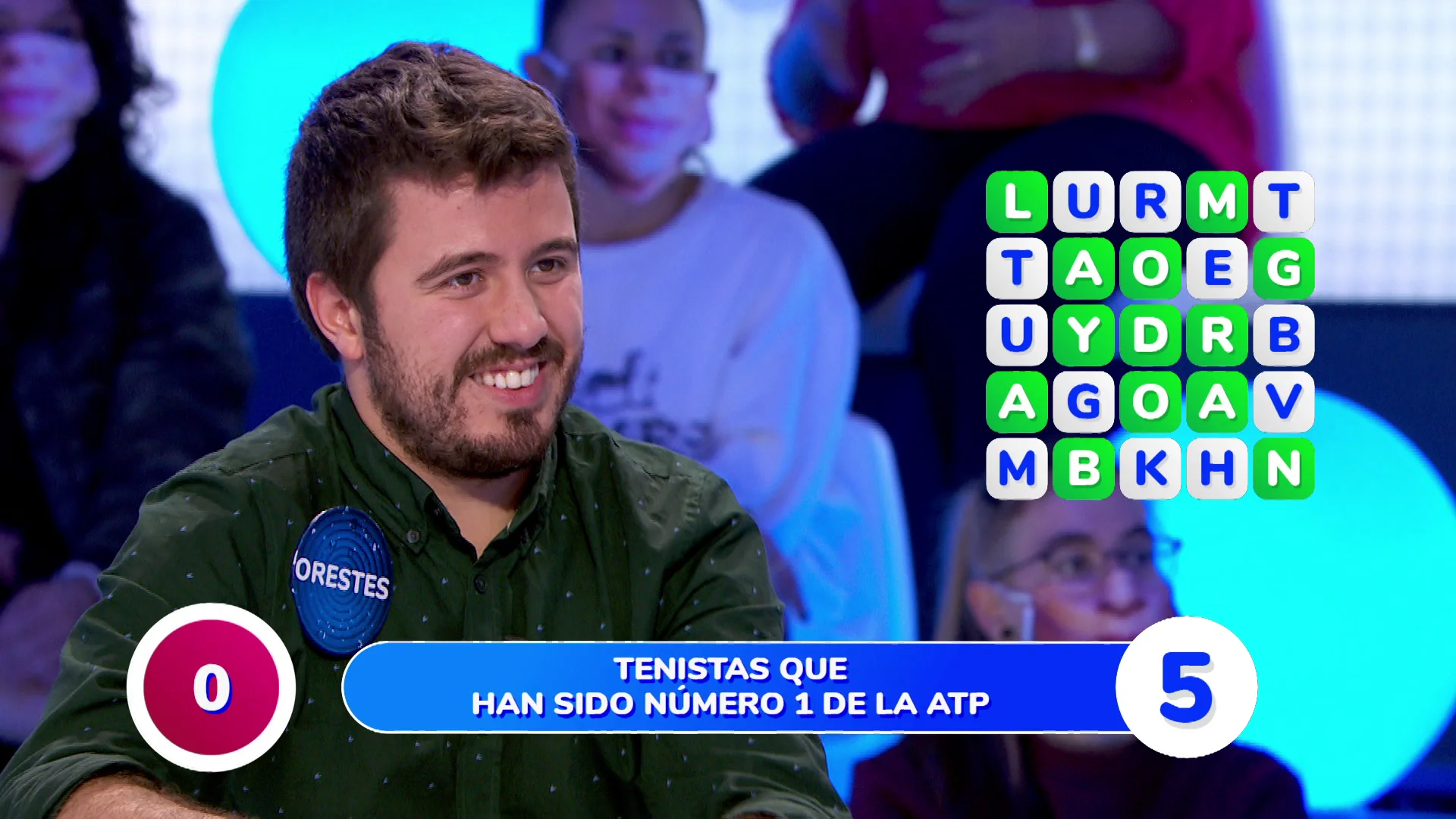 ¡La primera vez de Orestes! El concursante se corona con Moyá, Nadal y Borg en la ‘Sopa de Letras’ ¡La primera vez de Orestes! El concursante se corona con Moyá, Nadal y Borg en la ‘Sopa de Letras’