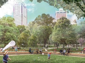 La nueva Plaza de España se estrena en un mes