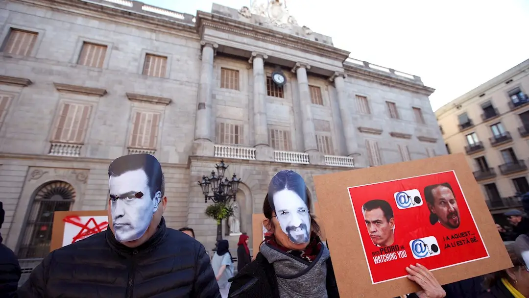 Manifestantes contra la Ley Mordaza