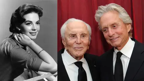 Natalie Wood, Kirk Douglas y Michael Douglas Natalie Wood, Kirk Douglas y Michael Douglas