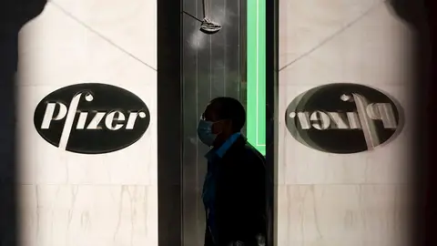Imagen de archivo de la sede de la compañía Pfizer en Nueva York Imagen de archivo de la sede de la compañía Pfizer en Nueva York