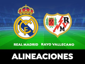 Alineación del Real Madrid hoy contra el Rayo Vallecano en el partido de la Liga Santander