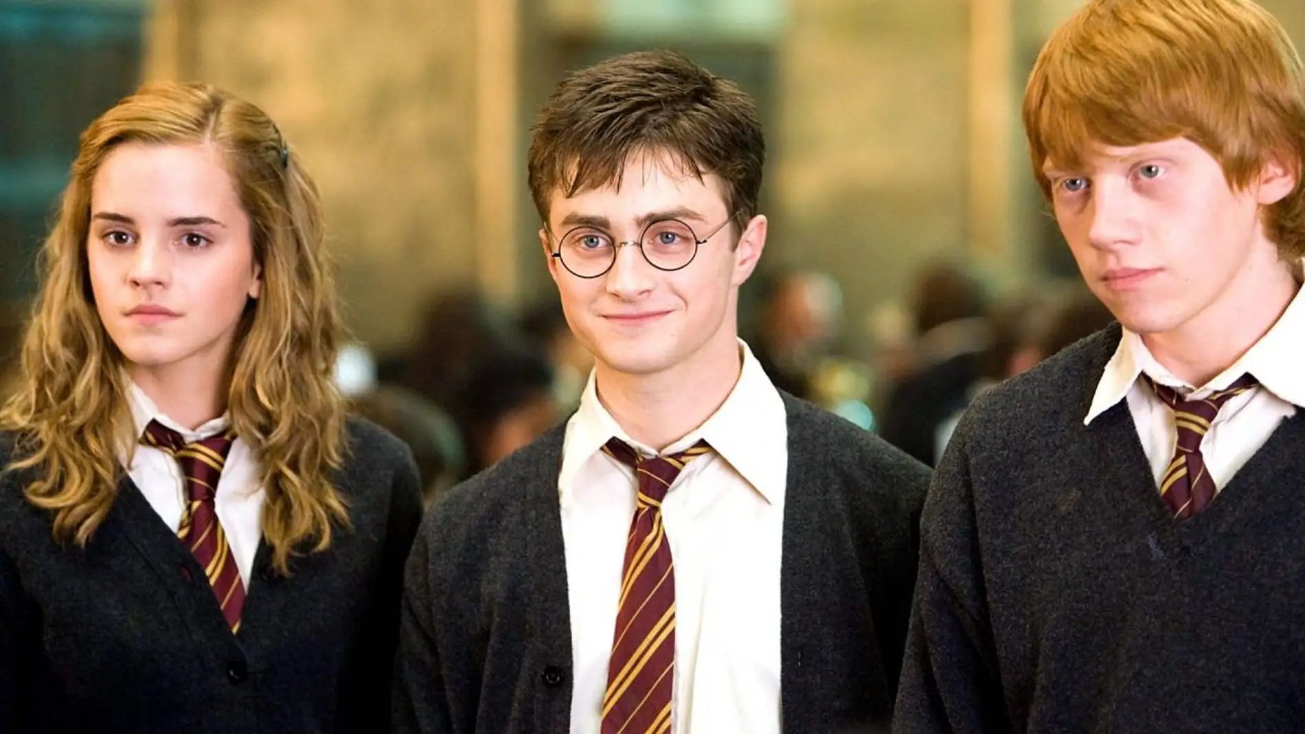 Emma Watson, Daniel Radcliffe y Rupert Grint en 'Harry Potter'
