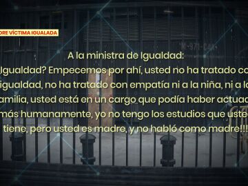 La carta de la madre de la menor violada en Igualada a Irene Montero: "Usted no tiene empatía"