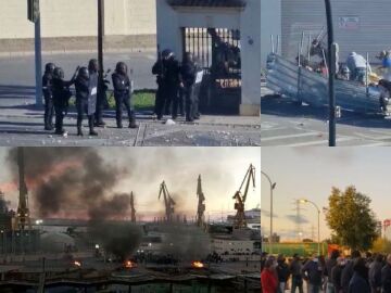 Barricadas en la huelga del metal