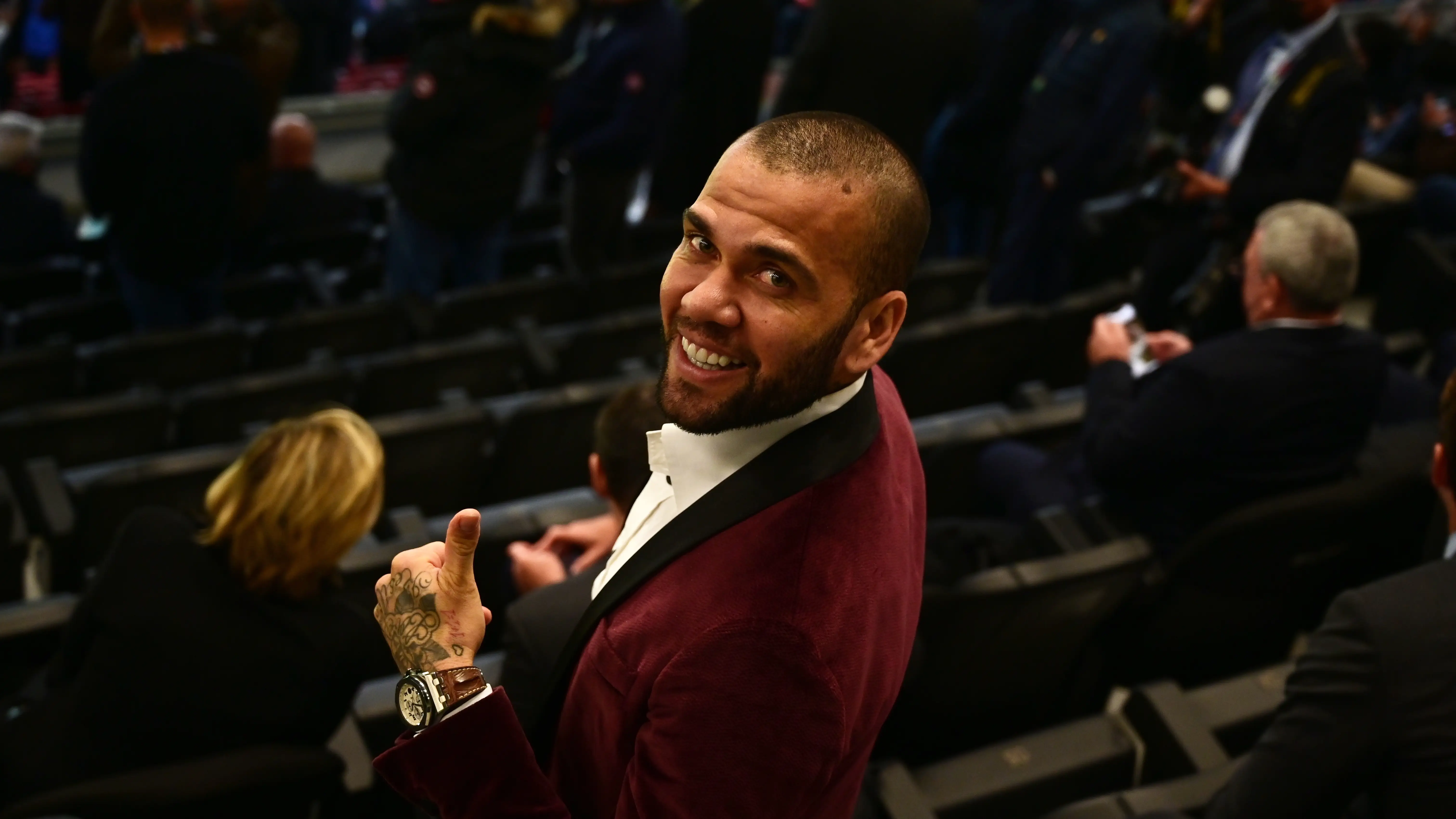 Dani Alves, sonriente en una gala