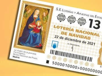 Décimo de Lotería de Navidad acabado en 13
