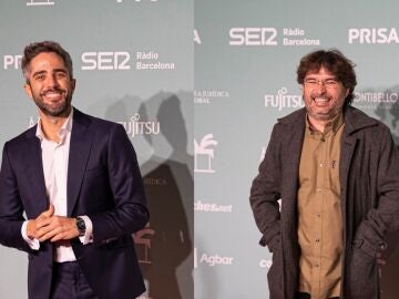 Roberto Leal y Jordi Évole en la gala de entrega de los Premios Ondas 2021 