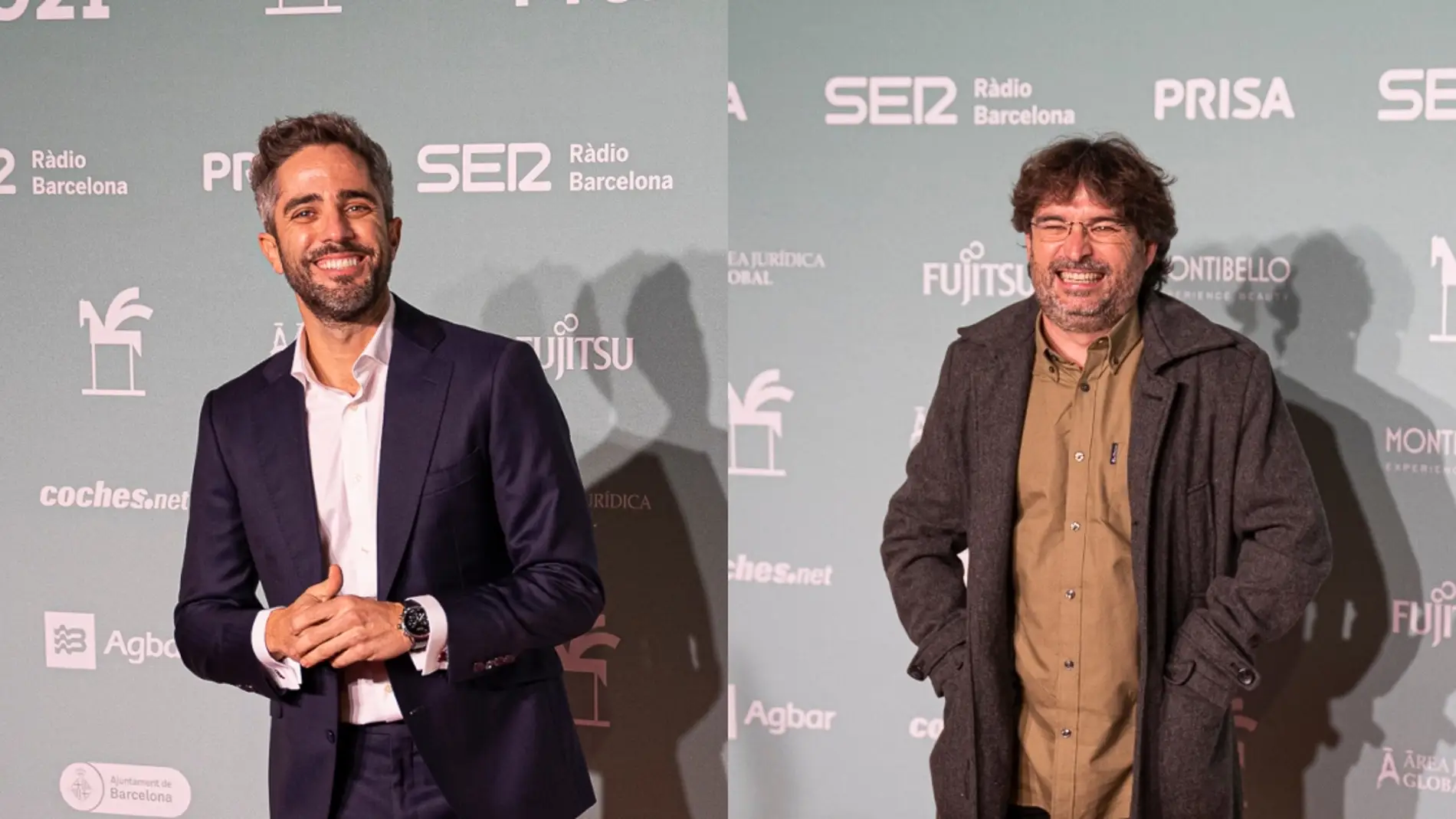 Roberto Leal y Jordi Évole en la gala de entrega de los Premios Ondas 2021 